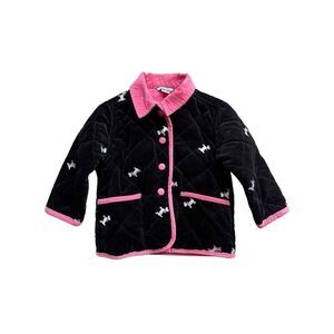 Hartstrings Embroidered Westie Dog Velvet Corduroy Quilted Jacket Size 2T